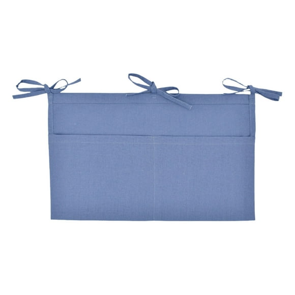 Home Textile Storage Baby Bedside Nursery Organizer Bag for Crib and Playpen Hanging Canvas Pocket Caddy with Book Storage Toy Attachment Baby Room Décor and Practical Accessory