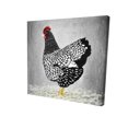 thumbnail image 1 of Black and white wyandotte hen - 36"x36" canvas - Print on demand, 1 of 5