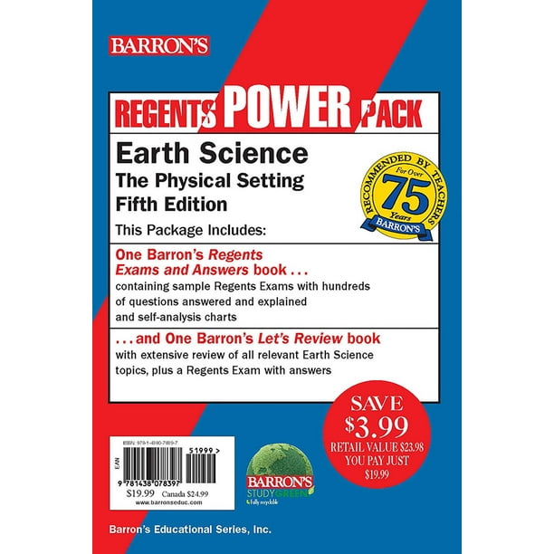 Regents Earth Science Power Pack Let's Review Earth Science + Regents Exams and Answers Earth