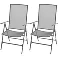 thumbnail image 4 of vidaXL Patio Dining Set Patio Mesh Dining Table and Chair Steel Anthracite, 4 of 10