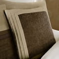 thumbnail image 3 of Madison Park - Palmer 7 Piece Comforter Set - Natural - Queen - Pieced Microsuede - Includes 1 Comforter, 3 Decorative Pillows, 1 Bed Skirt, 2 Shams, 3 of 6