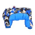 thumbnail image 2 of Ropa de invierno para perros, cálida y resistente al viento, con cremallera trasera y cuatro patas, color azul, camuflaje 10#, 2 of 14