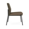 thumbnail image 2 of Mystic Reception Waiting Armless Guest Chair / Charcoal Steel / Brown / Brown, 2 of 5