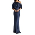 thumbnail image 1 of Vestido de namirato satinado para la madre de la novia, azul marino, US14, 1 of 7