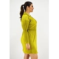 thumbnail image 2 of Vestido de satín plisado Roman Fashion /Tallas Extras, 12248 (Lima) verde lima 42, 2 of 7