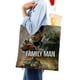 thumbnail image 4 of The Family Man Bolso de tela con estampado de lienzo para mujer, bolsa de compras reutilizable y estética, con cremallera interior, regalo para mujer, 35 × 40 cm., 4 of 6