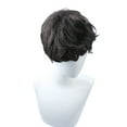thumbnail image 4 of Teissuly Wigs Cosplay Short Natural Hair Mixed Dark Black Handsome Wig Men's, 4 of 5