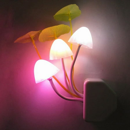 

4-pack LED Wall Light Night Light Mushroom Shape with Control and Wall Decoration