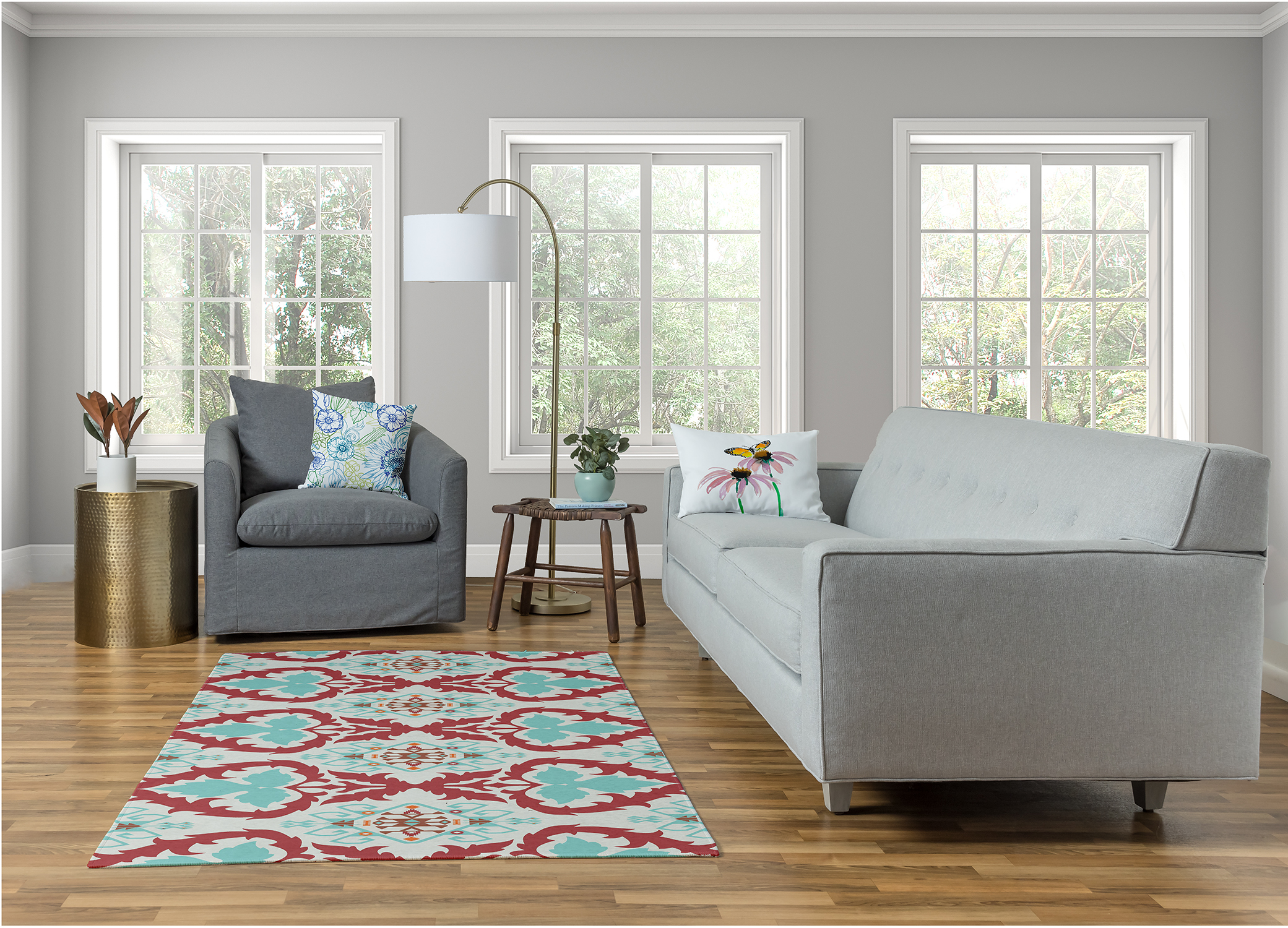 Simply Daisy Happy Hippy Ikat Area Rug, 4' x 6'