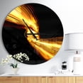 thumbnail image 2 of DesignArt Glowing Golden Lines and Circles Large Wall Clock, 2 of 2