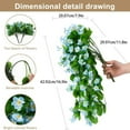 thumbnail image 3 of Ongmies Artificial Fake Hanging Flowers Plants for Outdoor Spring Decoration, Faux Violet Trailing Vines Hanging Flowers – Realistic Artificial Outdoor Spring Decoration, 3 of 8