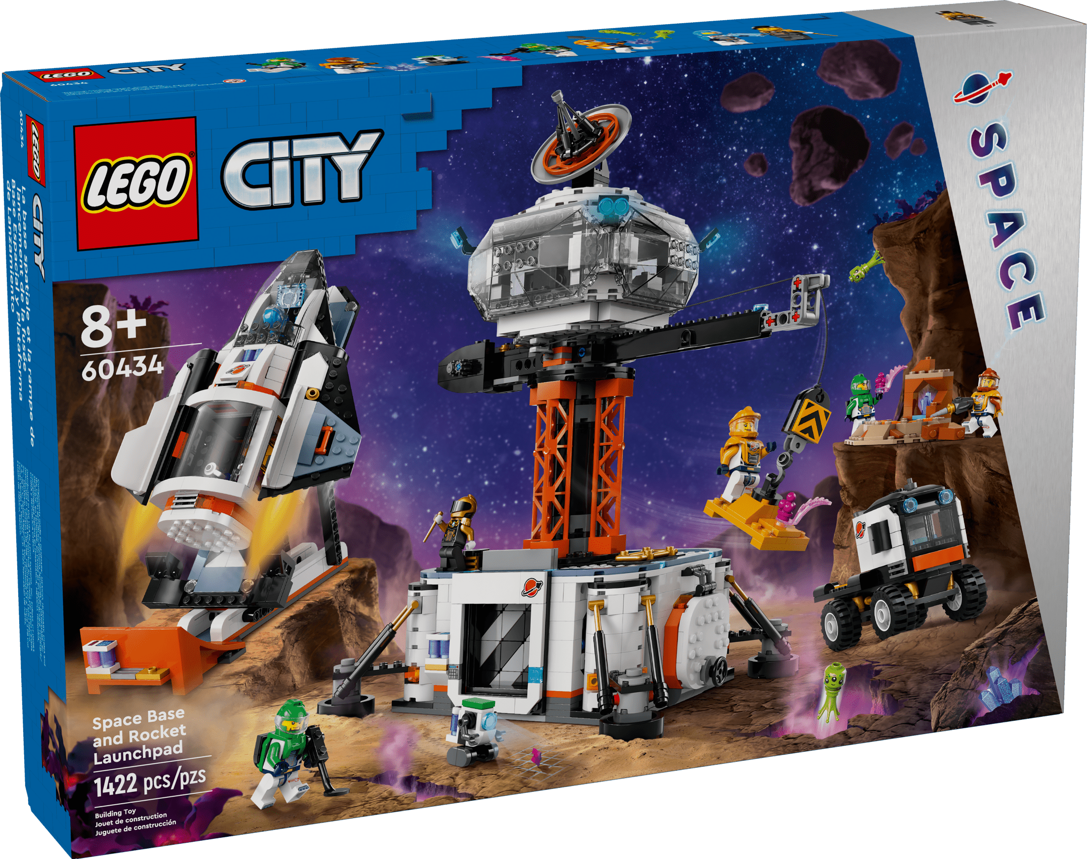 LEGO City Space Base and Rocket Launchpad Planet Exploration Toy