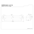 thumbnail image 2 of Kingston Brass GDR814422 Silver Sage 42" x 1-1/4" O.D. Brass ADA Grab Bar, Polished Brass, 2 of 4
