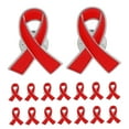 thumbnail image 6 of WORGEOUS 25pcs Red Ribbon Awareness Brooch Pins for Health Prevention Charity Events Decorative Women Brooches Badge for Jackets Hats Backpacks, 6 of 8