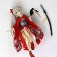 thumbnail image 3 of Figura de anime segura, lindos detalles finos, figuras de anime japonesas desmontables con base negra para adornos de escritorio, rojo, 3 of 5
