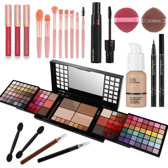 Kit de maquillaje CHARMCODE, kit completo con sombra de ojos, lápiz labial y más