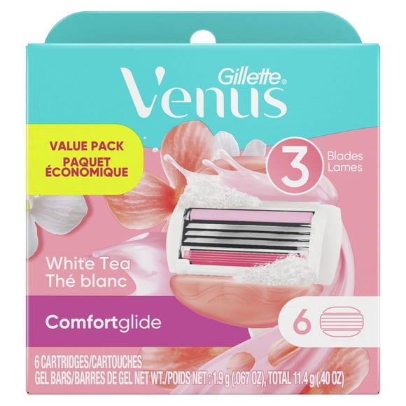 Recambios para Rasuradora Gillette Venus ComfortGlide Té Blanco 6 unidades