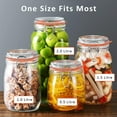 thumbnail image 4 of 12 Pieces 3.75" Silicone Replacement Gasket for Jars, Airtight Rubber Seals Rings for Glass Clip Top Jars, Leakproof Silicone Gasket Sealing Rings for Mason Jars, Elastic and Fits Most Sizes, Orange, 4 of 7