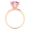 thumbnail image 4 of 3.0ct round cut pink Zircon 18k rose gold Bridal Wedding Engagement Promise Anniversary Ring for Women size 6.5, 4 of 7