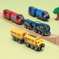 thumbnail image 2 of Battery Operated Locomotive Pay Train Set Fit for Wooden Railway Track Powerful Engine Bullet Electric Train for Boys Girls Gift red Train, 2 of 6