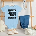 thumbnail image 3 of Crying Because Not Hunting Hunter Romper Boys or Girls Infant Baby Brisco Brands 12M, 3 of 6