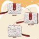 thumbnail image 3 of Kid's Wallet Prints Kawaii Cat Wallets with Exterior Zipper Around Coin Purse Bill Wallet with ID Card Slots (RED), 3 of 4