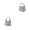 thumbnail image 3 of Bolsa de almacenamiento de almuerzo Eigraketly organizador portátil con aislamiento térmico Gris Pequeña 2piezas, 3 of 6