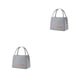 thumbnail image 3 of Bolsa de almacenamiento de almuerzo Eigraketly organizador portátil con aislamiento térmico Gris Pequeña 2piezas, 3 of 6