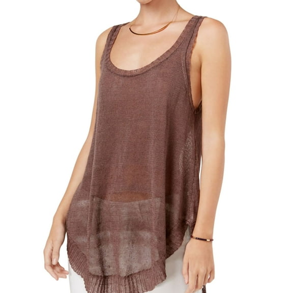 Rachel Roy Womens Contrast Sweater Tank Top, Brown, X-Small