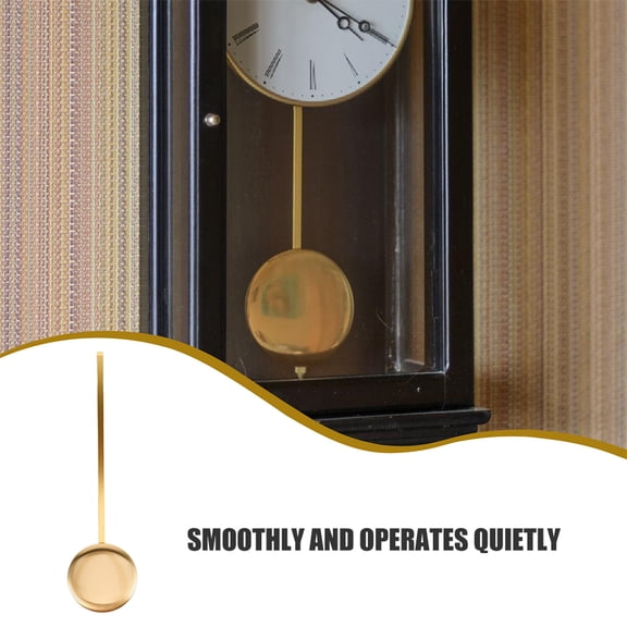 Toyvian 2-Pack Golden Iron Pendulum Clocks Silent Movement Accurate Timekeeping Elegant Home and Office Decorative Clocks