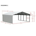 thumbnail image 4 of Arrow 20 x 20 x 9 ft Eggshell Carport With 1 Side Wall Kit, 4 of 15
