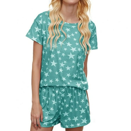 

Urban Casual Home Wind-added Gradual Color Short-sleeved Pajamas Home Service Women s Suit