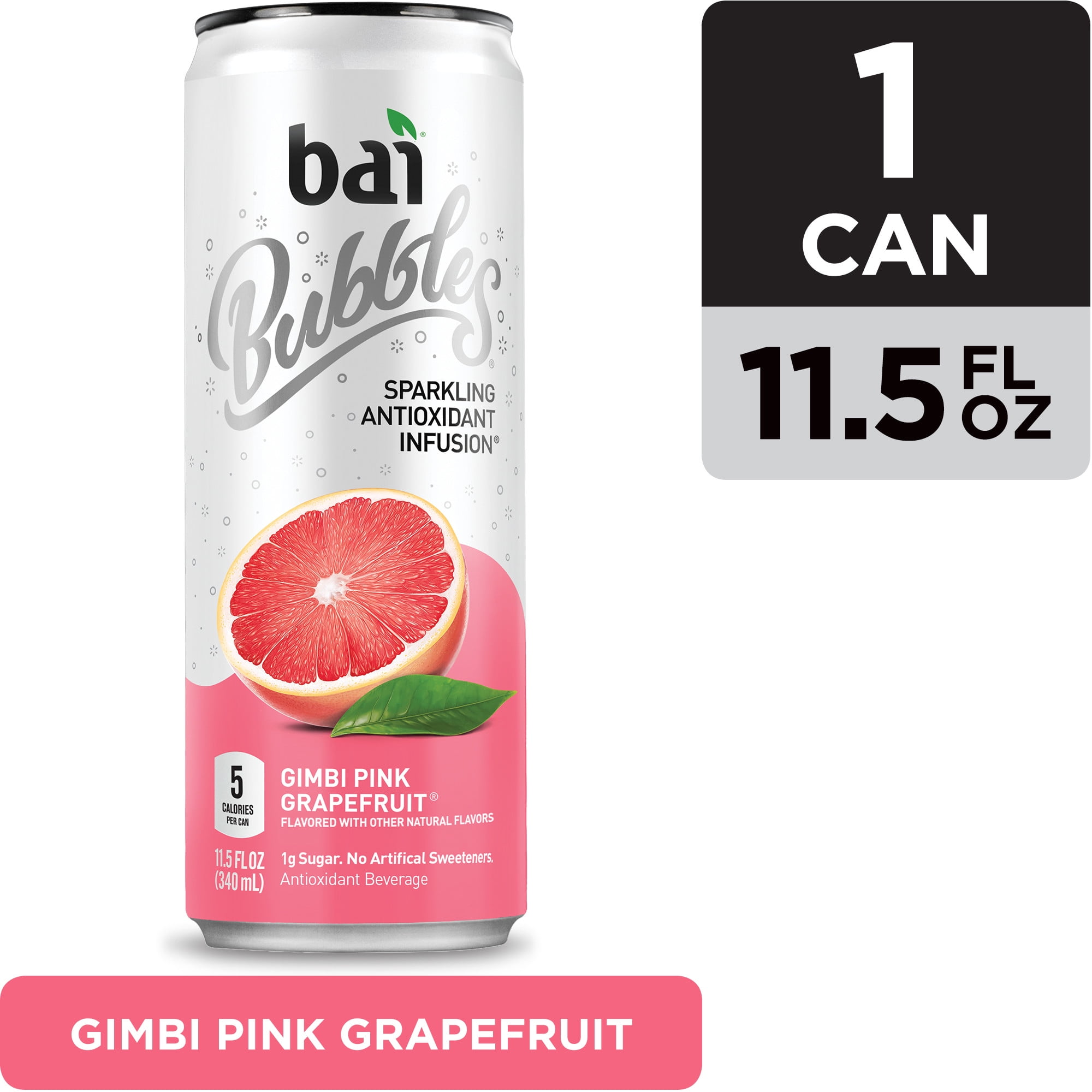 Bai Bubbles Sparkling Water, Gimbi Pink Grapefruit, Antioxidant Infused