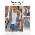 thumbnail image 7 of STARVNC Women Button Down Sleeveless Distressed Vest Denim Jacket, 7 of 7