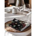 thumbnail image 6 of Merry Christmas Cloth Napkins Set of 8 Reusable Dinner Napkins, Black Xmas Tree Snowflake Poinsettia Cocktail Napkin Washable Table Napkins for Wedding/Holiday Party/Baby Shower 20"x20", 6 of 7