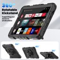 thumbnail image 5 of For Samsung Galaxy Tab A9 Case 8.7 inch, 360 Rotating Shockproof Cover with Stand, Screen Protector, Shoulder Strap (2023, SM-X110/X115/X117), Black, 5 of 7