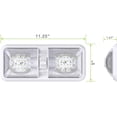 thumbnail image 2 of Lámpara de techo LED de doble cúpula de 12 V CC con interruptor de encendido/apagado, iluminación interior para coche, autocaravana, remolque, caravana o barco, blanco 6000-6500 K, 2 of 5