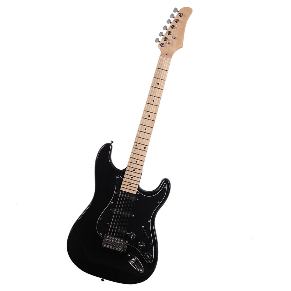 Right-Handed Black Electric Guitar with Amp Kit, 6-String Beginner Electric Guitar w/ 20-Watt Amplifier, Bag, Strap, Plectrum and Tool
