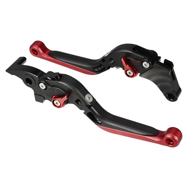 Unique Bargains Par de palancas de embrague de freno de motocicleta plegables ajustables para Suzuki GSX-R125 2020-2021 Negro Rojo
