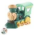 thumbnail image 3 of Vogacara Mini tren eléctrico con luz y música, movimiento omnidireccional, tren para niños pequeños, juguetes divertidos para niños, tren de dibujos Juguetes Educativos Verde Vogacara FN003447-01, 3 of 6