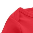 thumbnail image 5 of IVEYRTF Toddler Kids Bodysuit Solid Color Long Sleeve Romper Snap Closure Soft Spring Fall Comfortable Fit Jumpsuit One-Piece Outfit for Children 3-24 Months(Red,12 Months), 5 of 7