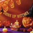 thumbnail image 3 of Drink Up Witches Banner Gold Glittery- Decoraciones para fiestas, Witches Mystery Party, Party Banner, Party Supplies Adepaton WRQX-535, 3 of 4