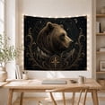 thumbnail image 5 of Grizzly Bear Under Celestial Moons, Mystical Fantasy Wildlife Art for Nature Lovers, Forest Wall Decor Birthday Gift Tapestry Wall Hanging for Bedroom and Living Room, 5 of 7
