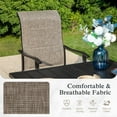 thumbnail image 4 of Sophia & William Outdoor Patio Dining Swivel Padded Textilene Chairs Set of 4, Ash Brown, 4 of 7