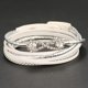 thumbnail image 2 of Pulsera envuelta de múltiples capas para mujer, pulsera con colgante de lazo de diamantes de imitación, joyería (blanco), 2 of 3
