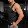 thumbnail image 5 of Dresfit Tank Tops Mens Sleeveless Knit Muscle Shirts Summer 2026 Scoop Neck Gym Loungewear Relaxed Fit Solid Big and Tall Men's Undershirts Black 2XL, 5 of 9