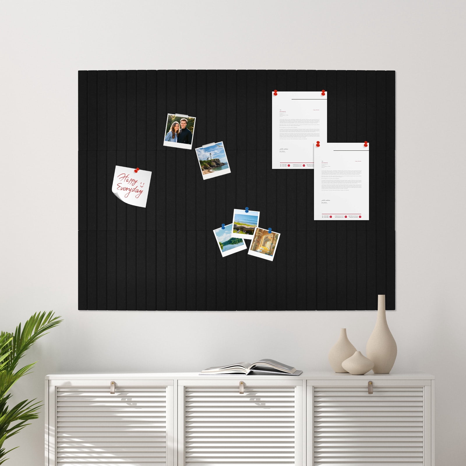 Large Cork Board Alternative Decorative Felt Bulletin Board with 50 Pcs Nails for Home Office Bedroom 12 Pack Felt Wall Tile