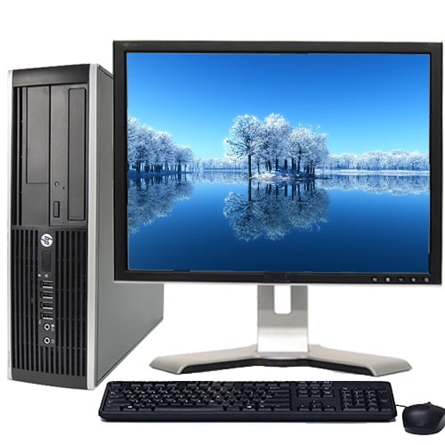 "HP Elite/Pro Windows 10 Desktop Computer Intel Core i7 3.4GHz Processor 4GB RAM 250GB HD Wifi with a 19"" LCD Monitor Keyboard and Mouse - Used PC with a 1 Year Warranty"