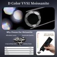 thumbnail image 6 of F136 Titanium Stud Earrings for Men Women Hypoallergenic Moissanite Screw Back Earrings with VVS Clarity Exquisite, 6 of 7