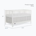thumbnail image 3 of Dream On Me Synergy Wave 5-in-1 Convertible Crib, Cannoli Cream, 3 of 9